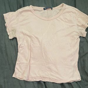 light pink brandy melville crop top